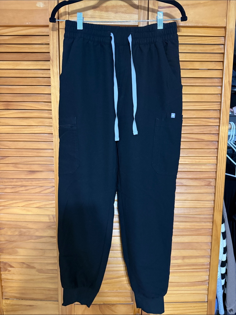 Women's Figs Black Drawstring Jogger Pants